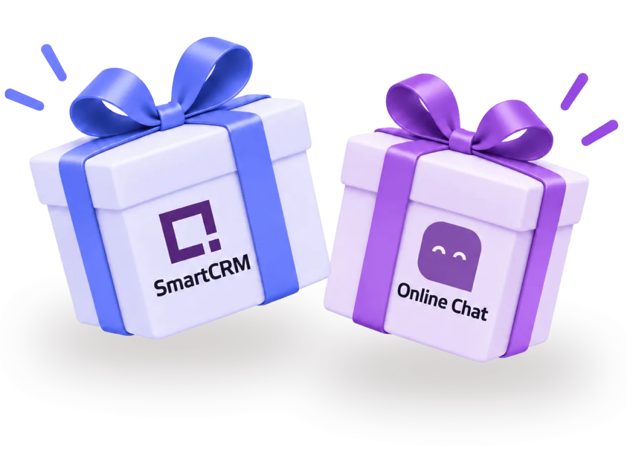 користування <span class="pink-text">SmartCRM</span><br> або <span class="pink-text">Online Chat</span>